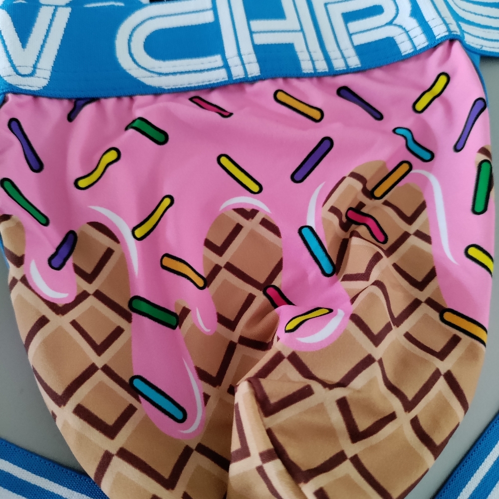 Andrew Christian jock ice cream pink rainbow SML NWT - Picture 5 of 7